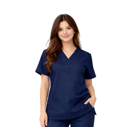 Bluza chirurgiczna bawełna 100% granatowa roz. XS